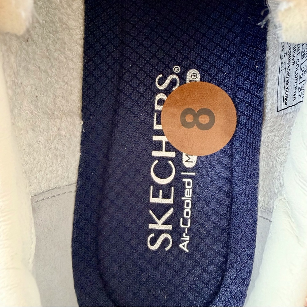 Skechers Women's Sport Court 2.0-Much Metallic Sneaker Sz 8 Rose Gold / Pink New - Picture 6 of 16